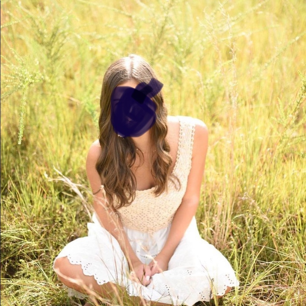 Anthropologie crochet and cotton Eyelet sundress worn one time